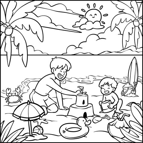 Image Detail For Printable Summer Coloring Book Pages Beach The Best