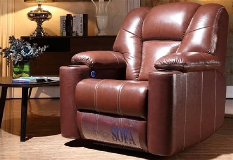 Brown Home Movie Theater Seats Leather Home Theater Recliner