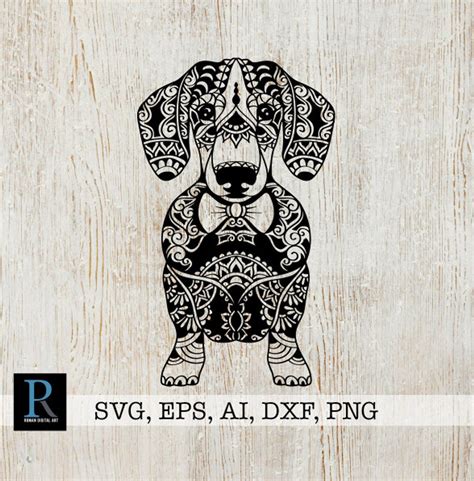 Download Zentangle Dachshund SVG Mandala Dachshund SVG | Etsy in ...