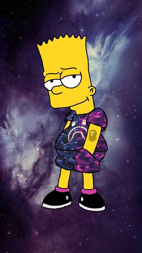 Bart Simpson Descolado With Images Bart Simpson Art Bape