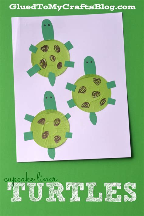 Cupcake Liner Turtles Kid Craft Glued To My Crafts Crafts For