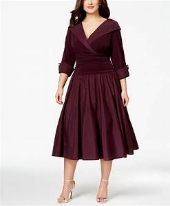  Howard Plus Size Portrait Collar A Line Dress Reviews