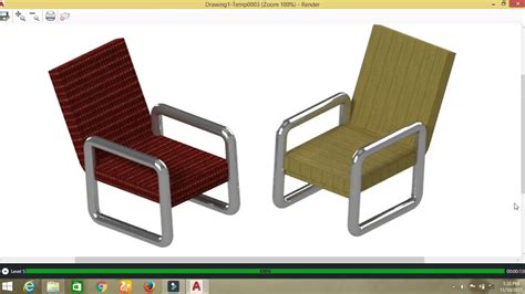 Autocad Making 3d Chair Tutorial In Autocad 2018 Youtube