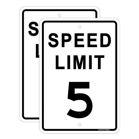 Buy Jowanyo Speed Limit 5 Mph Signslow Down Traffic Sign17 X 12