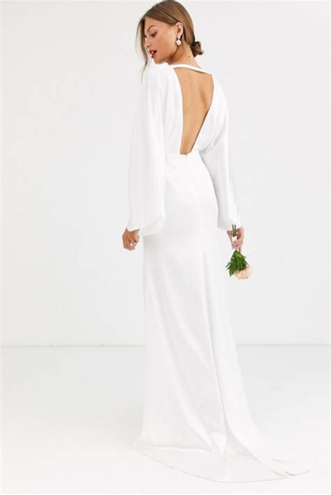 Widest selection of new season & sale only at lyst.com. asos affordable kimono sleeve wedding dress in 2020 (With ...