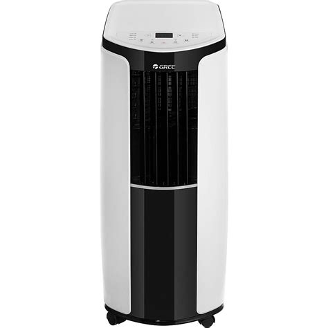 Gree 250 Sq Ft Portable Air Conditioner With Dehumidifer White Black