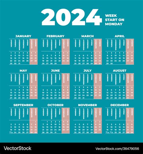 2024 5 Wk 4 Week Calendar Diane Florida