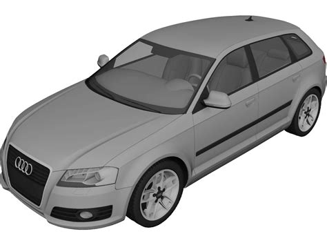 Audi A3 Sportback 3d Model 3dcadbrowser