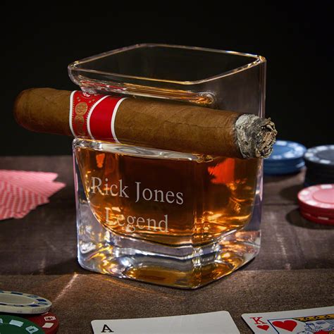 personalized whiskey cigar glass holder ter world