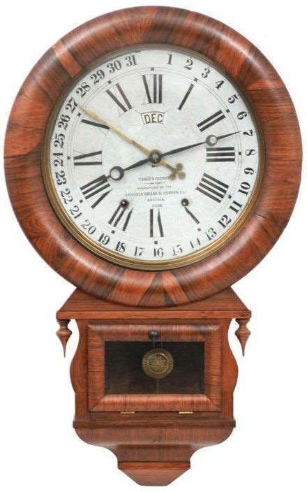 For Auction Ansonia Drop Extra Rosewood Calendar Clock 0212 On Mar