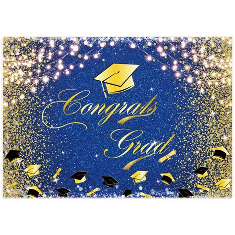 Buy Allenjoy 7x5ft Congrats Grad Backdrop Class Of 2023 Glitter Gold