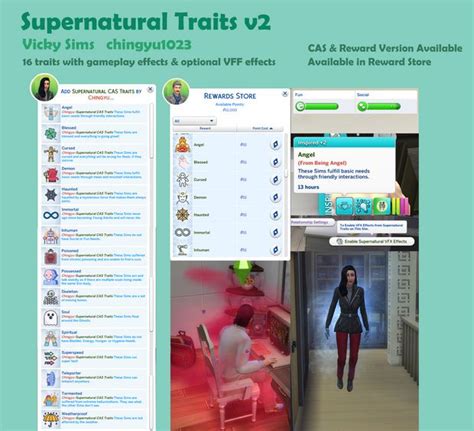 Supernatural Traits V21 Vicky Sims Chingyu1023 On Patreon Sims