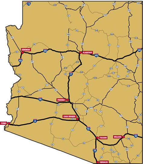 Arizona Road Map Vector 12 By Goodandplenty520me On Deviantart