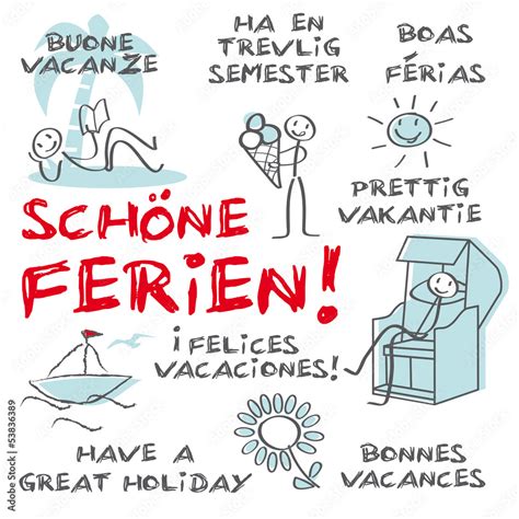 Schöne Ferien Sprachen Stock Vector Adobe Stock