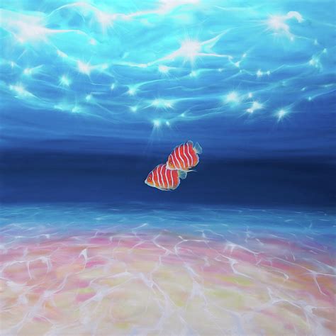 Under The Beautiful Sea A Large Underwater Seascape Painting Painting