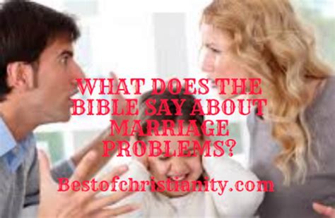 What Does Bible Say About Marriage Problems