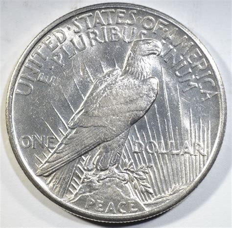 1921 Peace Dollar Bu