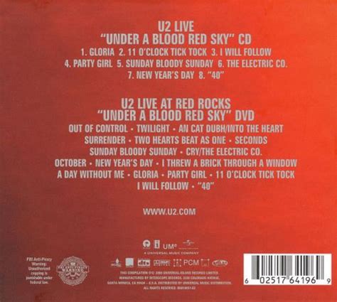 A woman with a mysterious illness is forced into action when a group of terrorists attempt to hijack a transatlantic overnight flight. Under a Blood Red Sky Deluxe Edition - U2 | Release Info ...