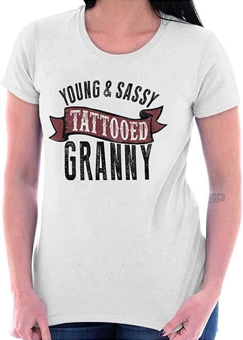 Brisco Brands Sassy Tattooed Granny Mothers Day Grandma Ladies T Shirt