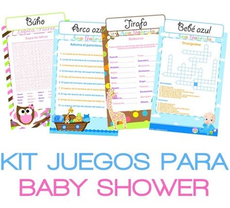 Juego Crucigrama Baby Shower Crucigramas Juegos Para Baby Shower Para
