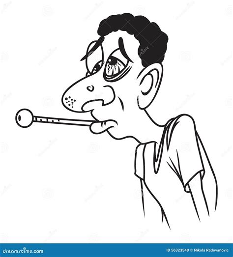 Sick Man Stock Vector Illustration Of Isolated Cartoon 56323540