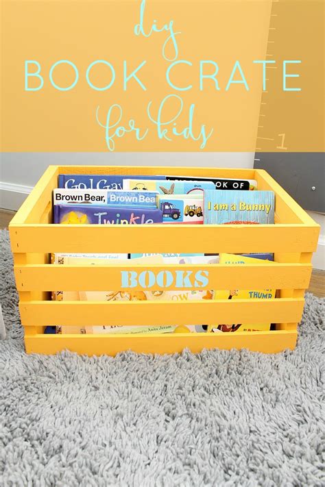 Diy Book Storage Crate The Inspired Hive