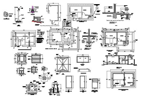 Pump House Layout Plan Design With Dwg File Cadbull