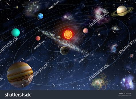 Diagram Planets Solar System Stock Illustration 1827206