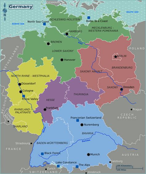 Germany Regions Map Mapsofnet