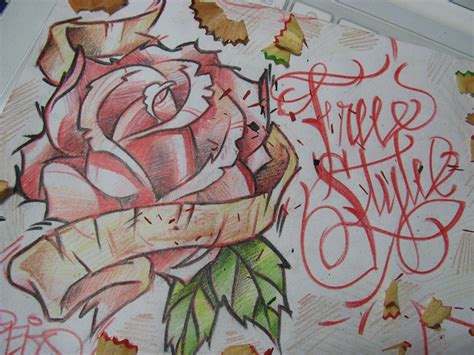 Graffitis De Rosas Arte Con Graffiti