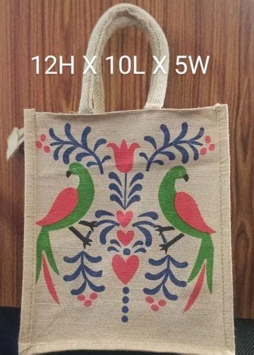 Printed Jute Handbag Weight Capacity 3 KG At Rs 60 Piece In Chennai