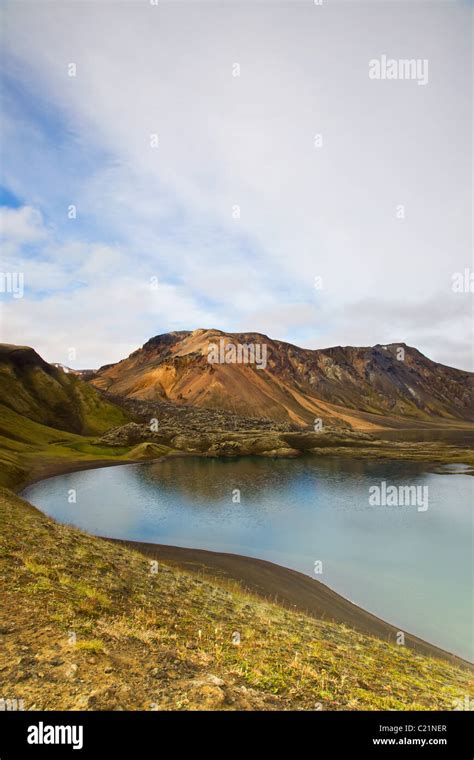 Lake Landmannalaugar Iceland Stock Photo Alamy