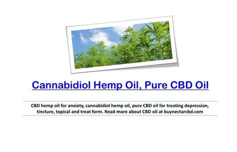 ppt cannabidiol hemp oil pure cbd oil powerpoint presentation free download id 7802932