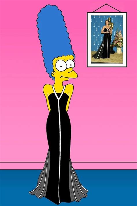 Bart Simpsons Marge Models For Designer Dress Debut Simpson Marge