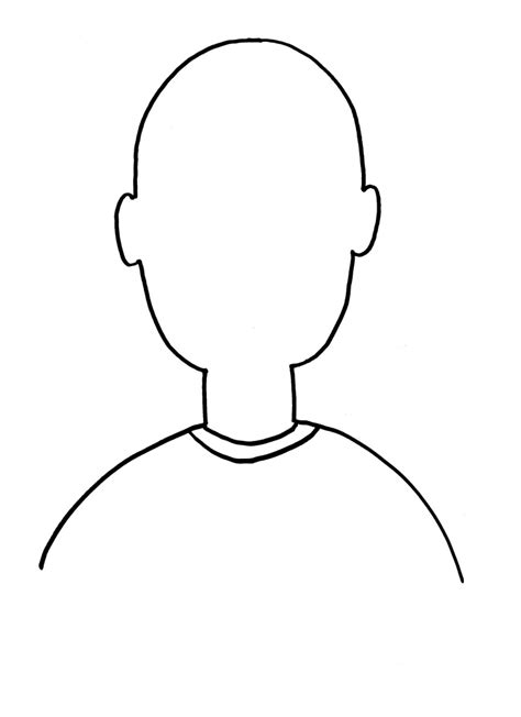 Boy Blank Face Coloring Page Free Boys Coloring Page