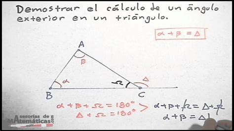 Cálculo De Un ángulo Exterior De Un Triángulo Hd Youtube