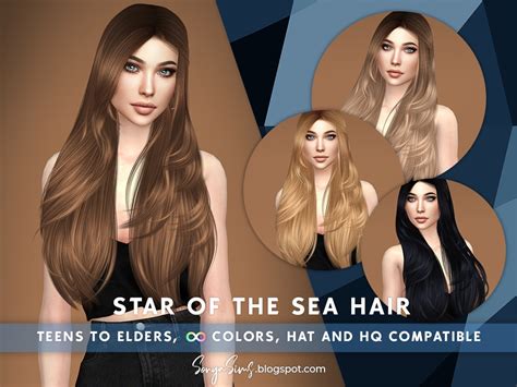 Star Of The Sea Hair P At Sonya Sims Sims 4 Updates