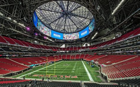Mercedes benz stadium view from section 311 (mid field). Download wallpapers Mercedes-Benz Stadium, Atlanta ...