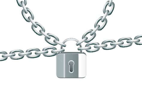 Vector Metal Chain And Lock Padlock Chain Strength Vector Padlock Chain Strength Png And