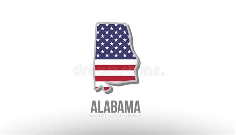 De Kaart Van De Provincie Van Alabama Vector Illustratie Illustration