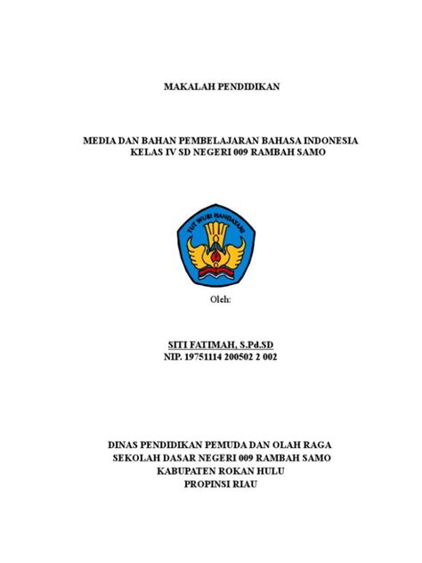 Contoh cover makalah bahasa indonesia 2021