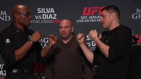 Diaz at ufc 183 on tapology. UFC 183: Anderson Silva vs Nick Diaz - Faceoff - YouTube