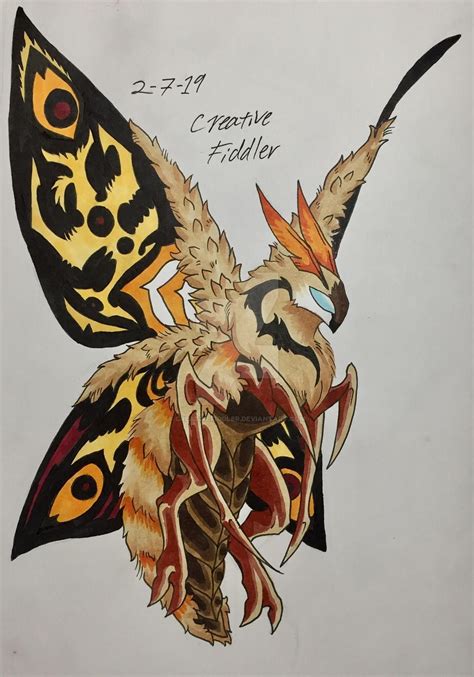 Mothra By Creativefiddler On Deviantart Godzilla Comi