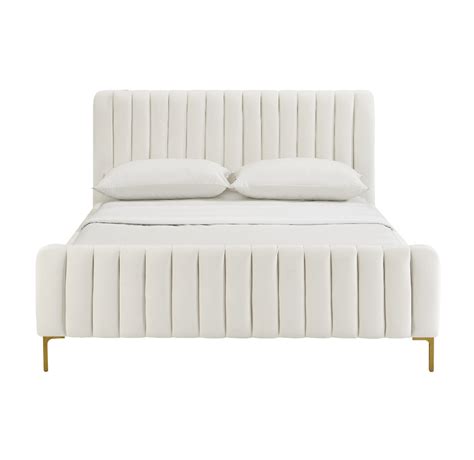 Angela Cream Bed In King Tov Furniture Cream Bedding White Bedding