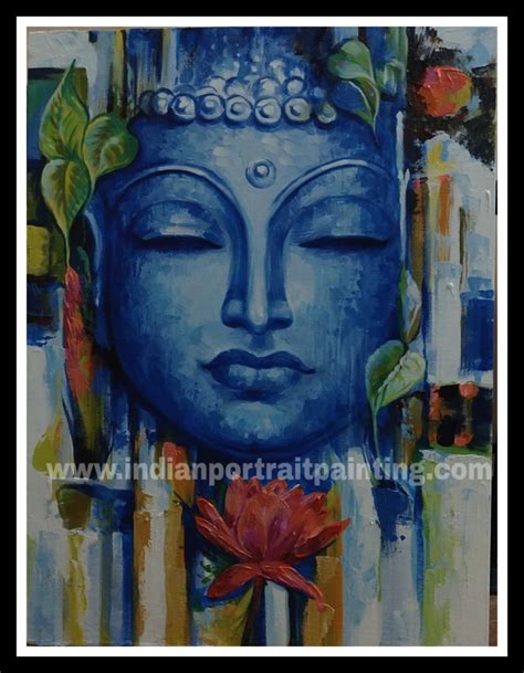 Contemporary Oil Painting Buddha Indian Portrait Painting