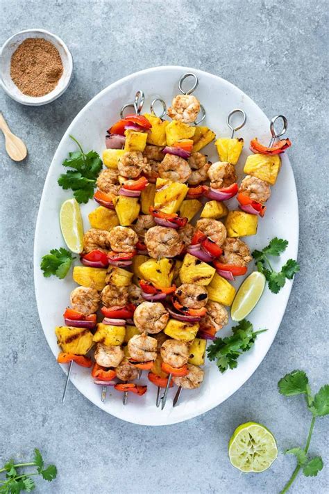 Swimsuit season is almost here and some of us (ahem) have a few pounds to lose. Jerk Pineapple Shrimp Skewers are marinated in a spicy citrus Jamaican jerk marinade and they ...