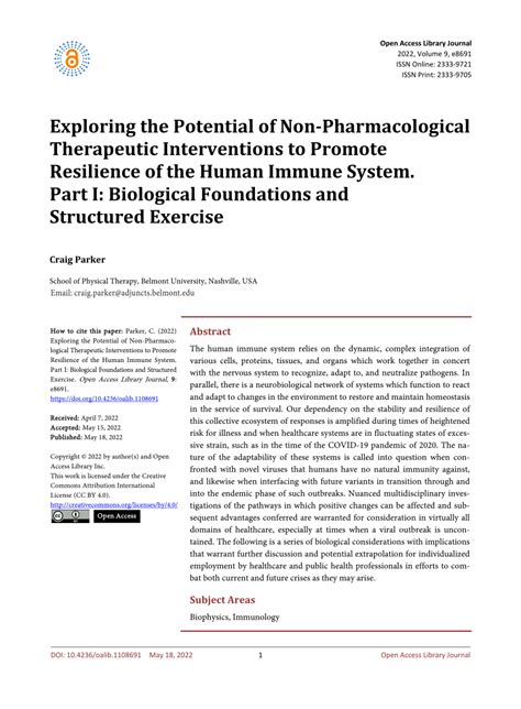 Pdf Exploring The Potential Of Non Pharmacological Therapeutic