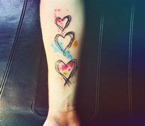 Three Hearts Tattoo By Klaras Tattoo Post 23147 Watercolor Heart