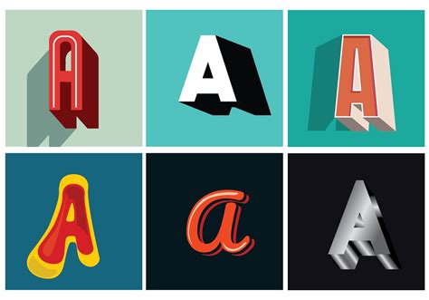 Letter A 3d Typography 184318 Vector Art At Vecteezy