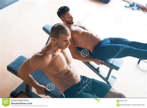 Guys Working Out In Gym Stock Image Image Of Exercise 78972157